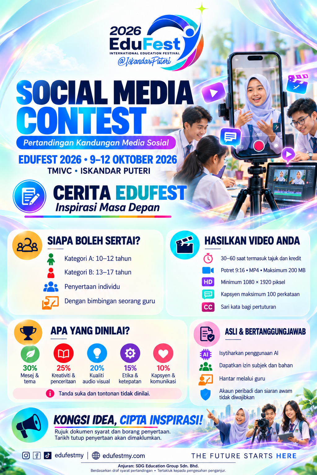 Official Edufest Social Media Contest 2026 poster