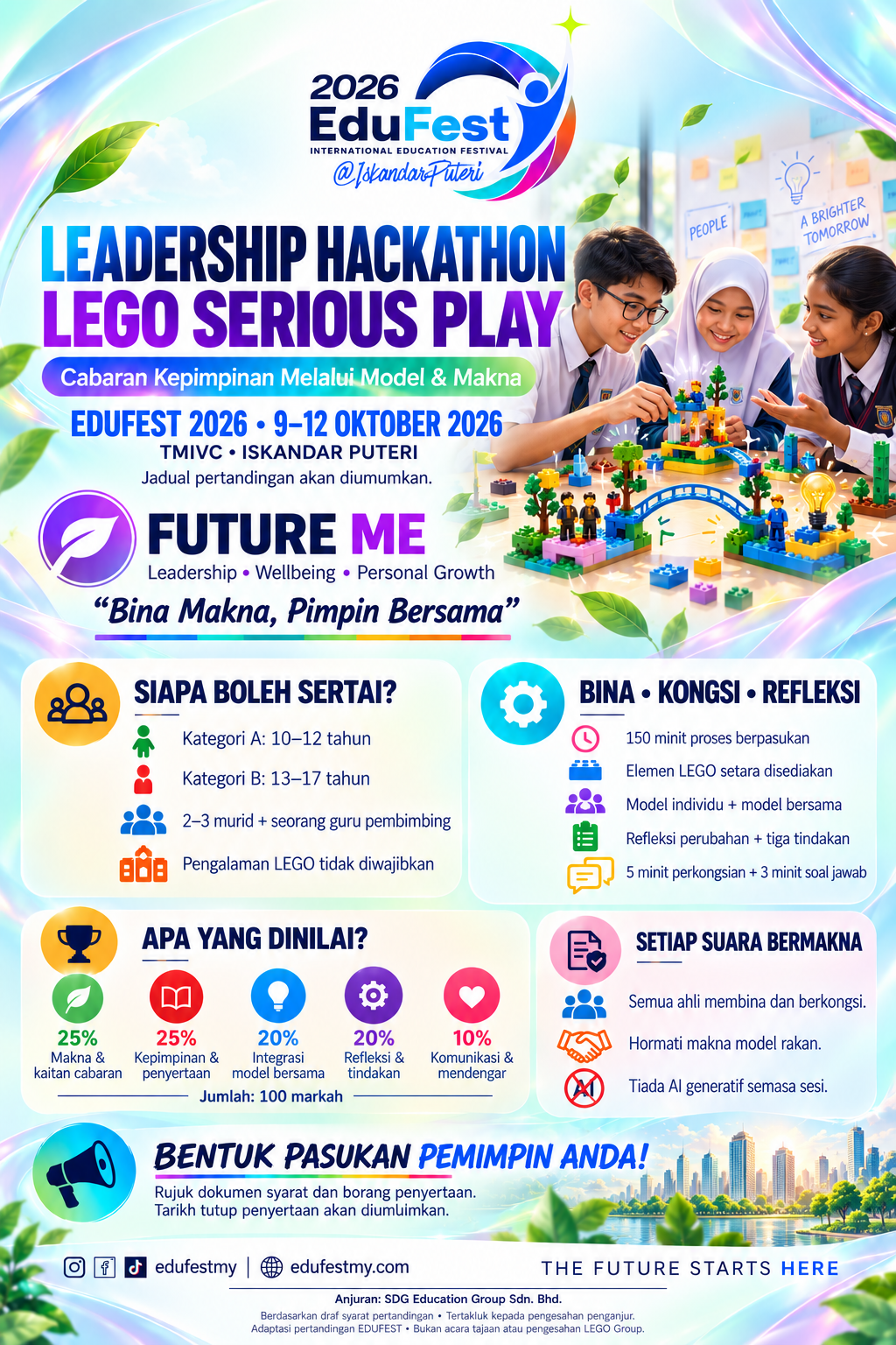Official Edufest Leadership Hackathon – LEGO Serious Play 2026 poster