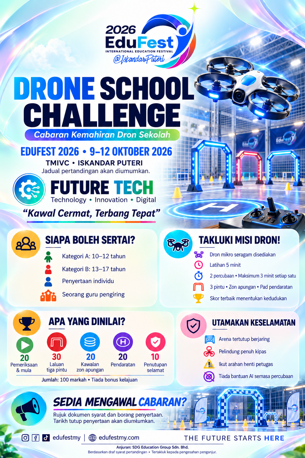 Official Edufest 2026 Drone School Challenge poster