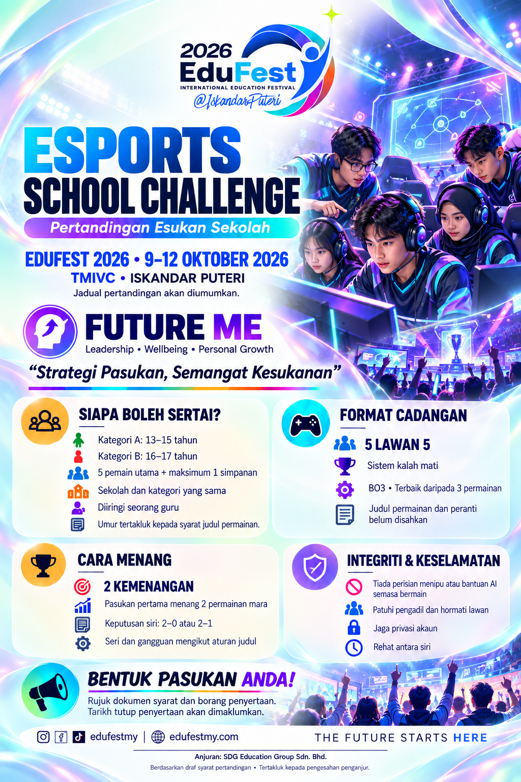 Official Edufest Esports School Challenge 2026 poster