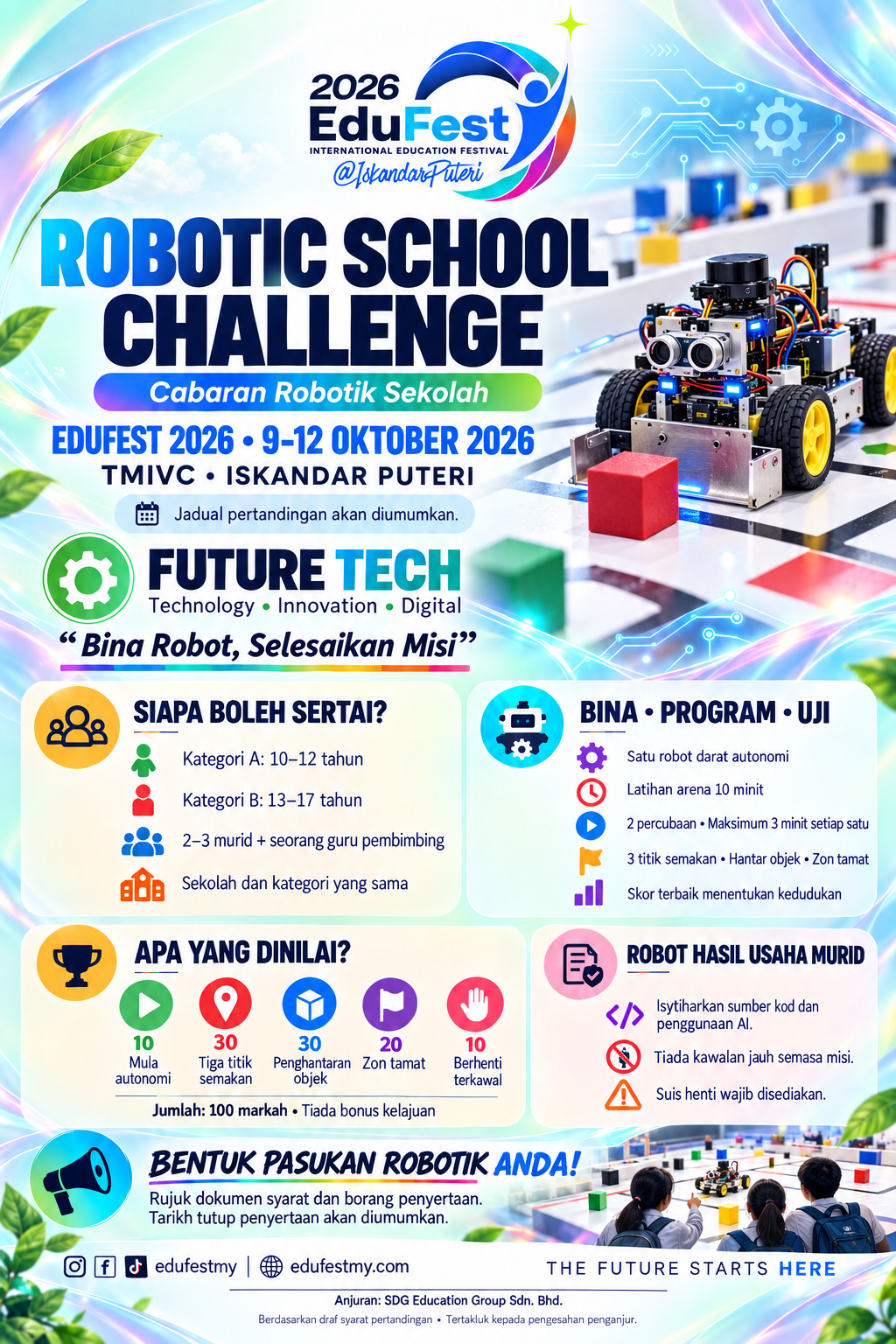 Official Edufest 2026 Robotic School Challenge poster