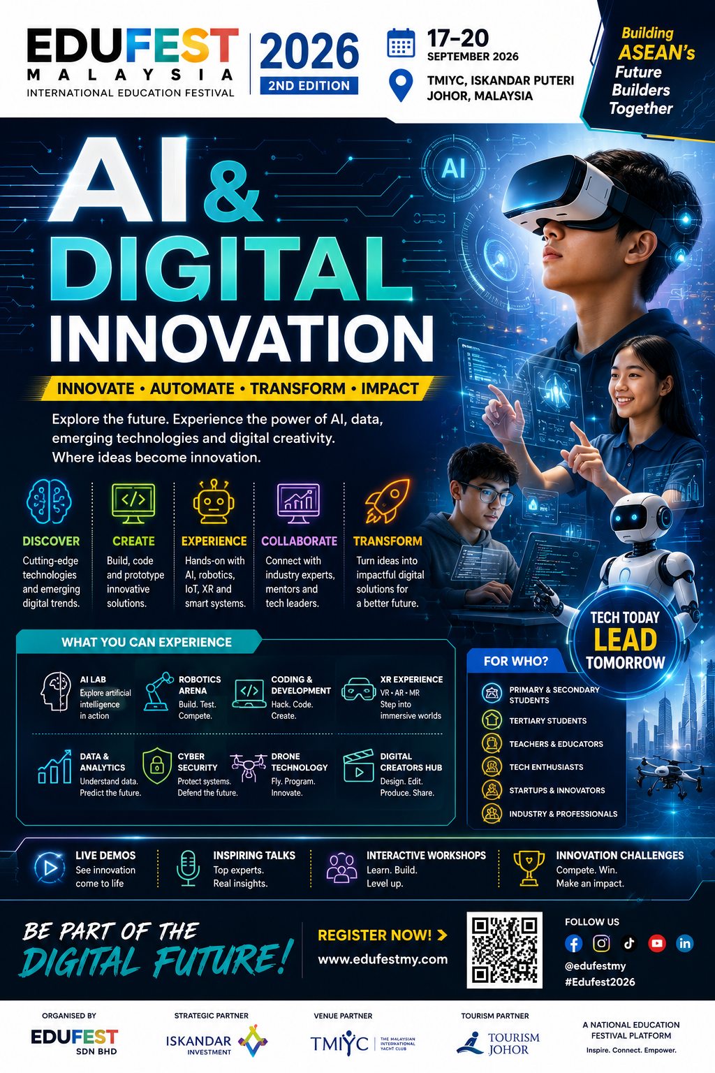 AI & Digital Innovation — Edufest 2026 poster