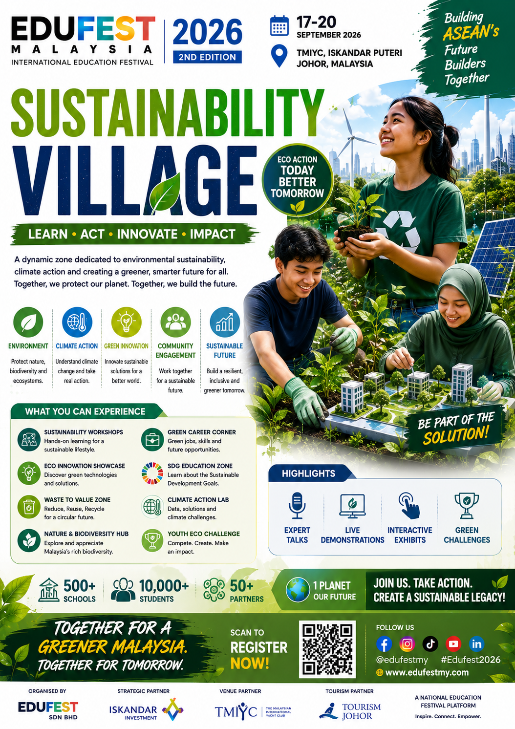 Sustainability Village — Edufest 2026 poster